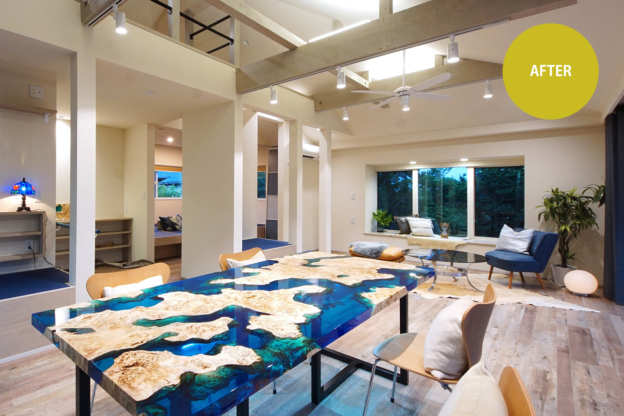 オーダーメイドのレジンテーブル