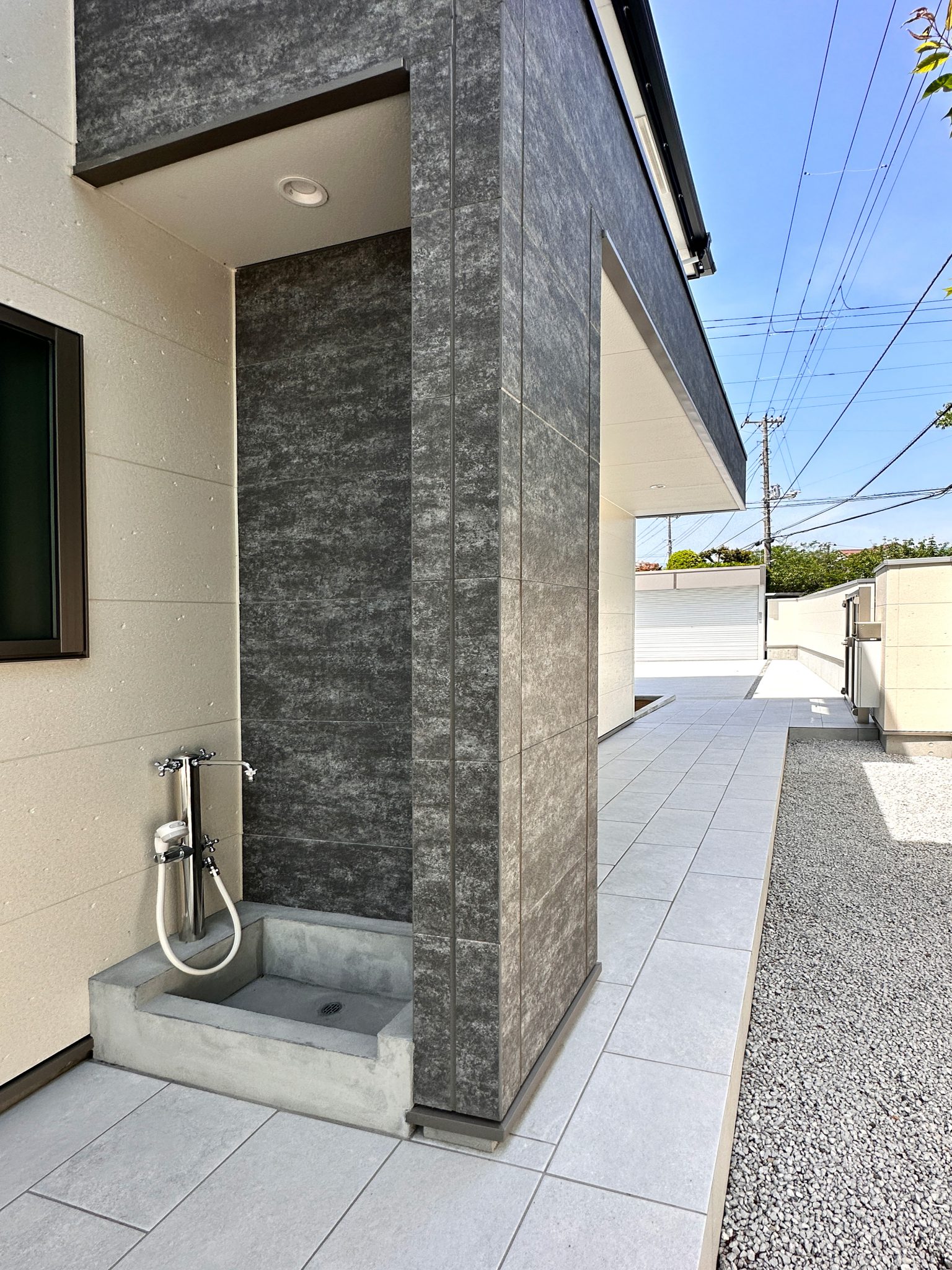 ワンちゃんの足洗いスペース