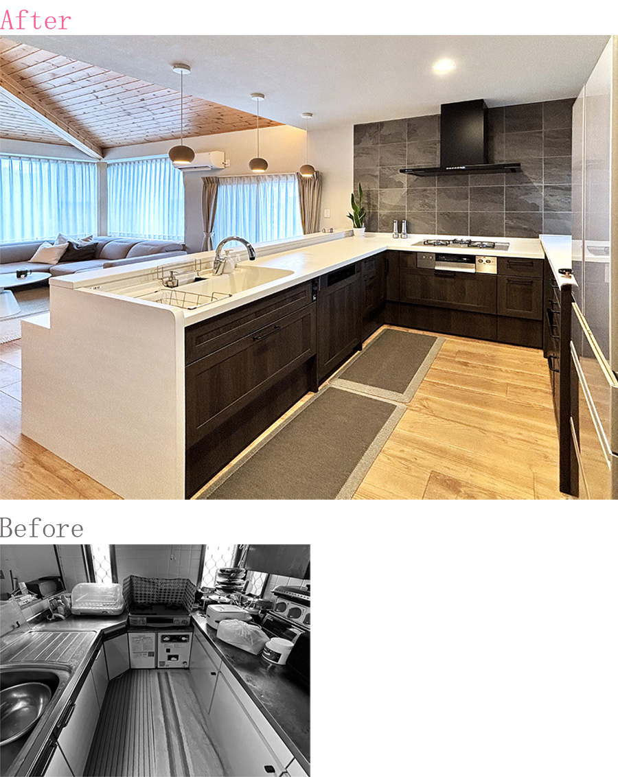 奥様お気に入りのキッチンスペースへ