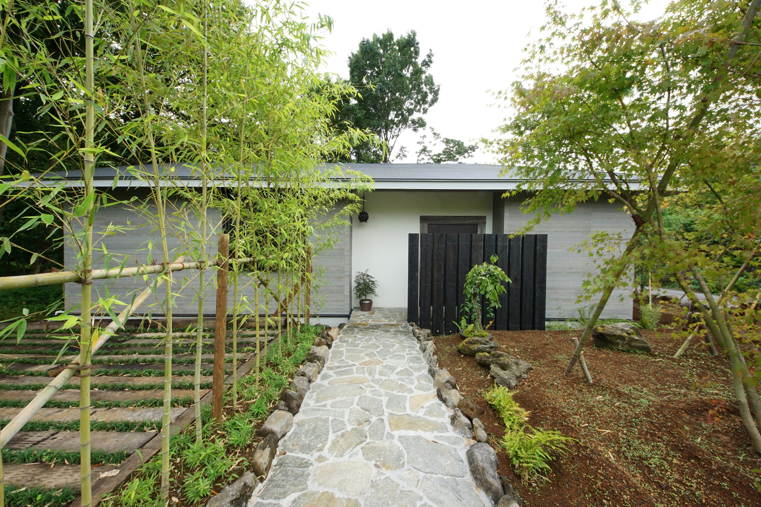 CASE１｜ 自然に溶け込む、低層の佇まい